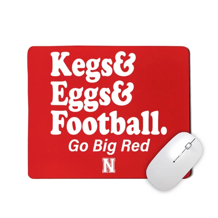 Kegs Eggs & Football Funny Red Mousepad