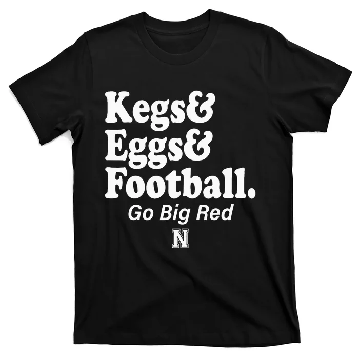 Kegs Eggs & Football Funny Red T-Shirt