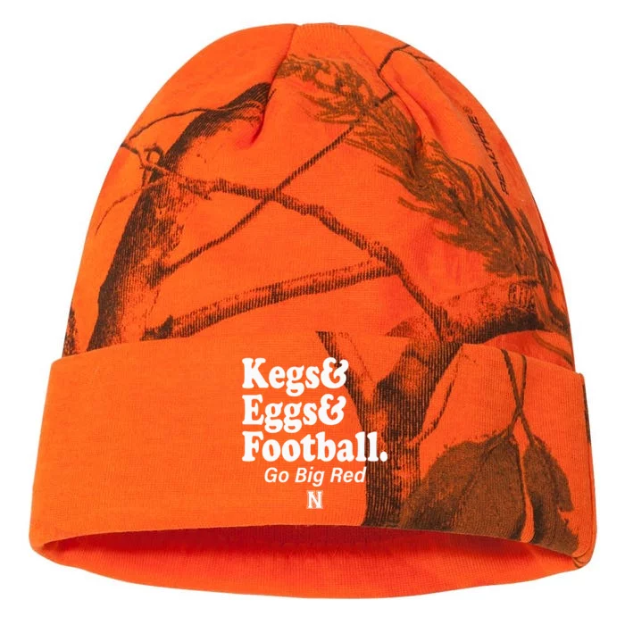 Kegs Eggs & Football Funny Red Kati - 12in Camo Beanie