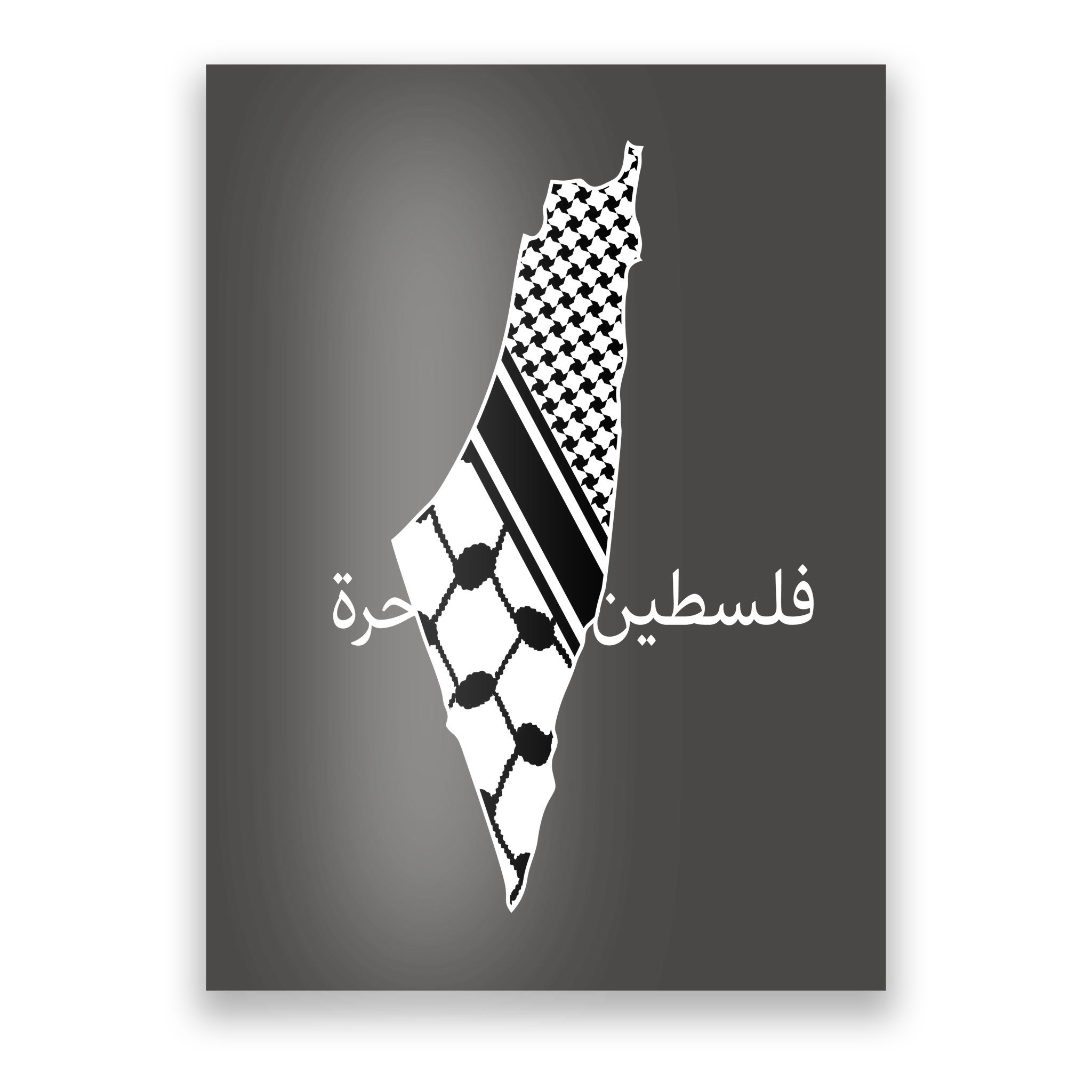 Palestinian keffiyeh map pattern Poster
