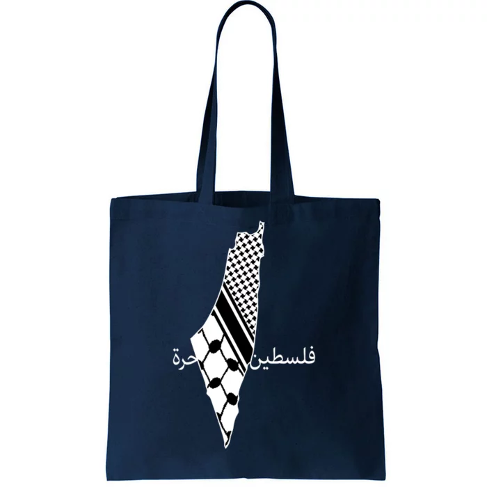 Palestinian keffiyeh map pattern Tote Bag