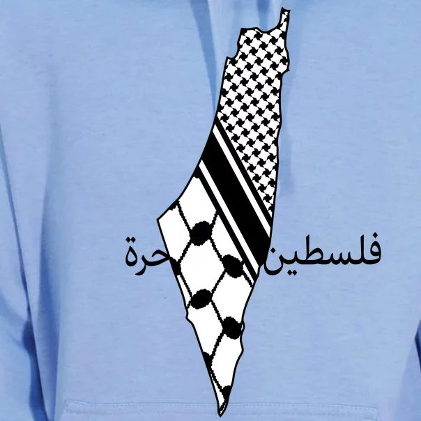 Keffiyeh Scarf Palestine Map Arabic Free Palestine Unisex Surf Hoodie