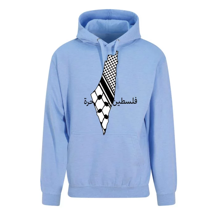 Keffiyeh Scarf Palestine Map Arabic Free Palestine Unisex Surf Hoodie