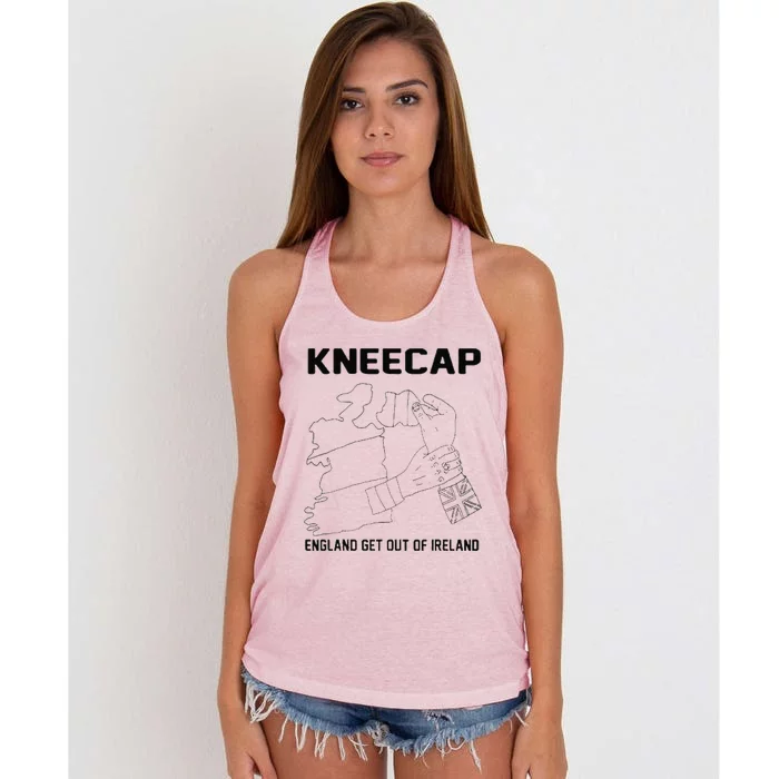 Kneecap England Get Out Of Ireland Women's Knotted Racerback Tank