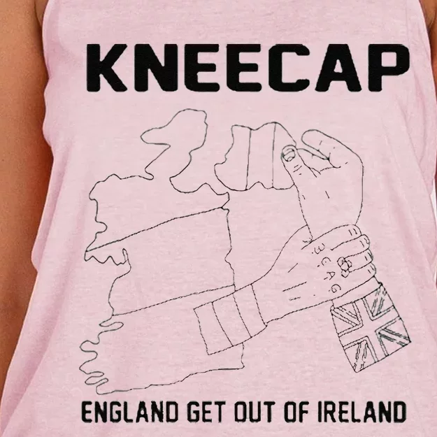 Kneecap England Get Out Of Ireland Women's Knotted Racerback Tank