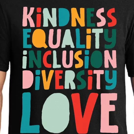 Kindness Equality Inclusion Diversity Love Teachers Groovy Pajama Set