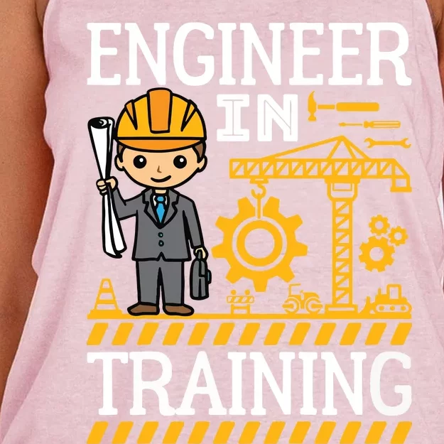 Kids Engineer In Training Future Engineer Boy Women's Knotted Racerback Tank