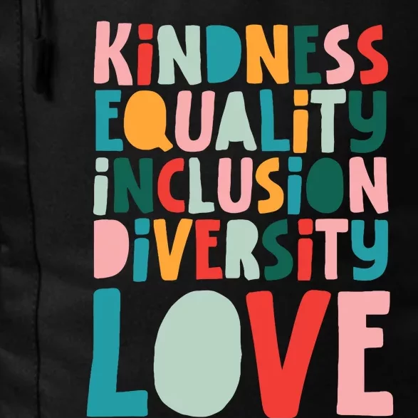 Kindness Equality Inclusion Diversity Love Teachers Groovy Daily Commute Backpack