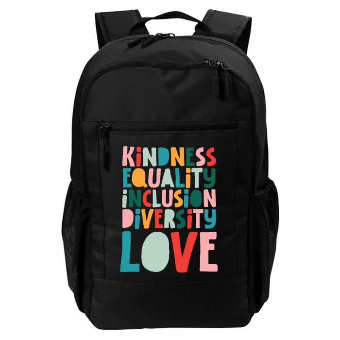 Kindness Equality Inclusion Diversity Love Teachers Groovy Daily Commute Backpack