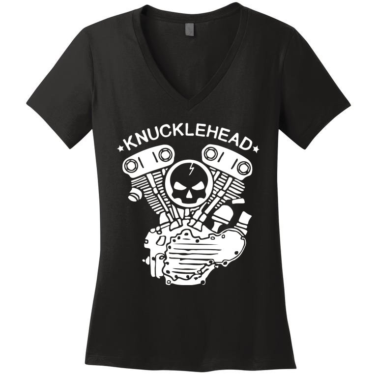 Knucklehead Engine Women's V-Neck T-Shirt