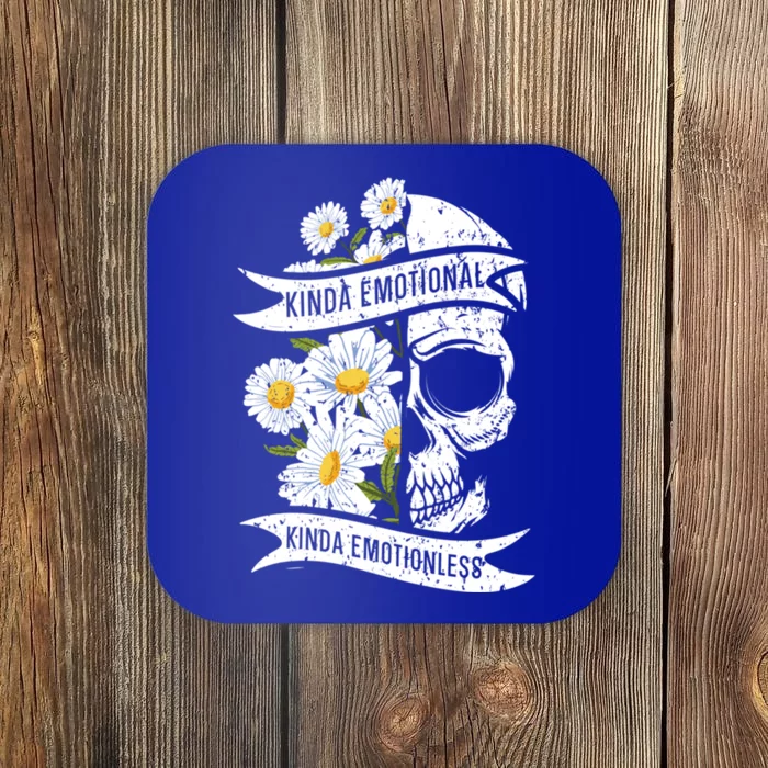 Kinda Emotional Kinda Emotionless Tal Health Meaningful Gift Coaster