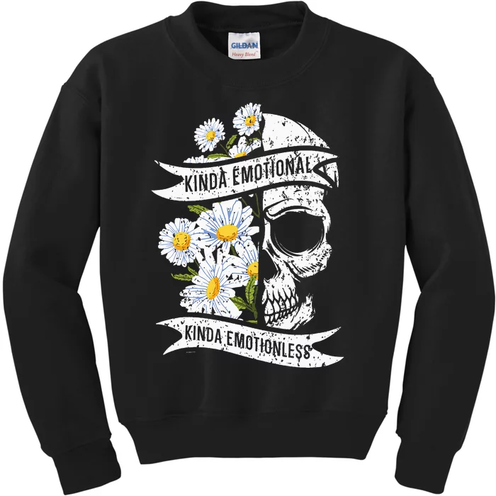 Kinda Emotional Kinda Emotionless Mental Health Kids Sweatshirt