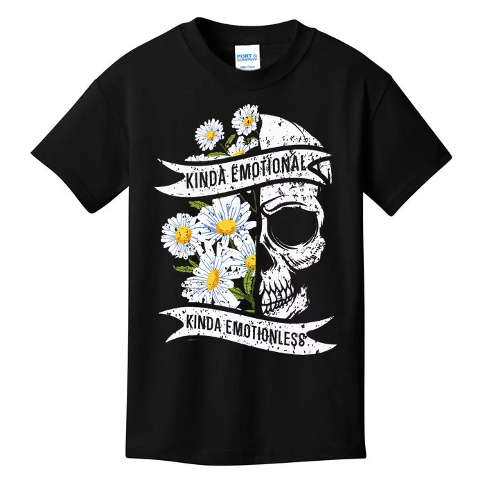 Kinda Emotional Kinda Emotionless Mental Health Kids T-Shirt