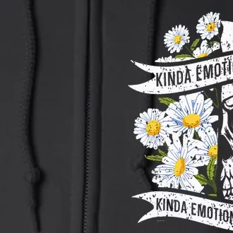 Kinda Emotional Kinda Emotionless Mental Health Full Zip Hoodie