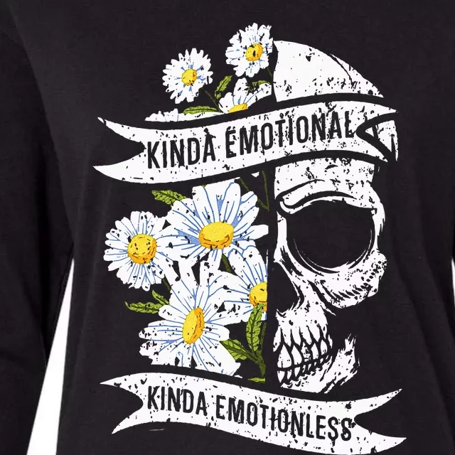 Kinda Emotional Kinda Emotionless Mental Health Womens Cotton Relaxed Long Sleeve T-Shirt