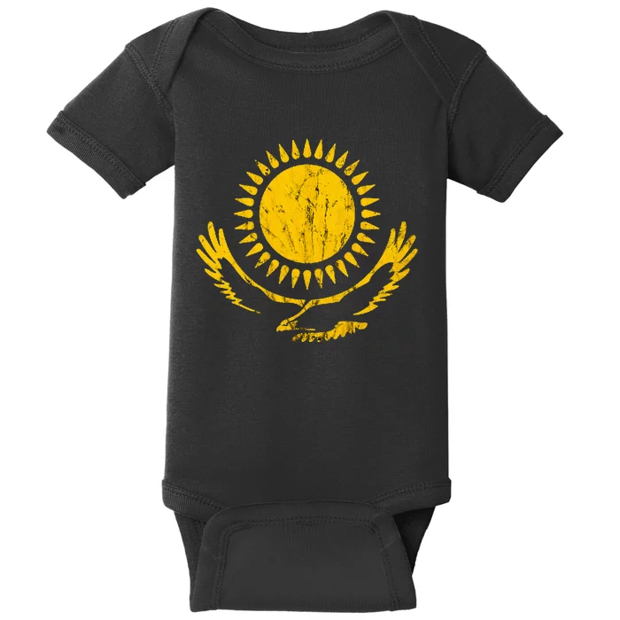 Kazakhstan Eagle Kazakh Roots Kazakhstan Crest Kazak Baby Bodysuit