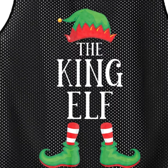 King Elf Matching Group Xmas Funny Family Christmas Mesh Reversible Basketball Jersey Tank