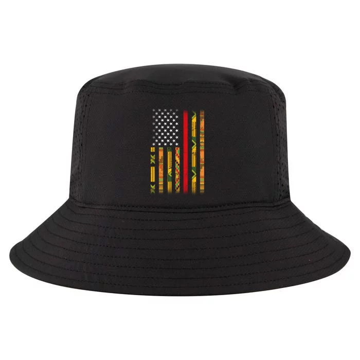 Kente US African American Flag Cool Comfort Performance Bucket Hat