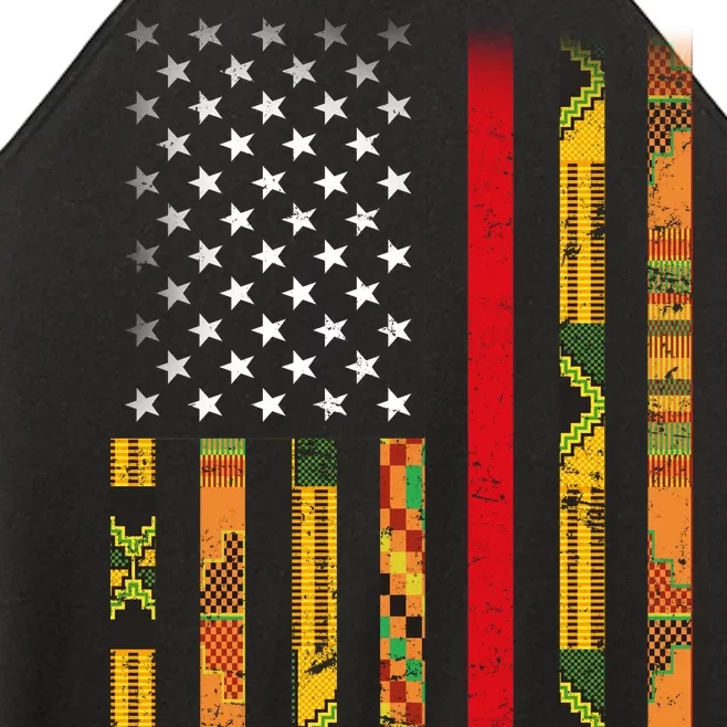 Kente US African American Flag Women’s Perfect Tri Rocker Tank