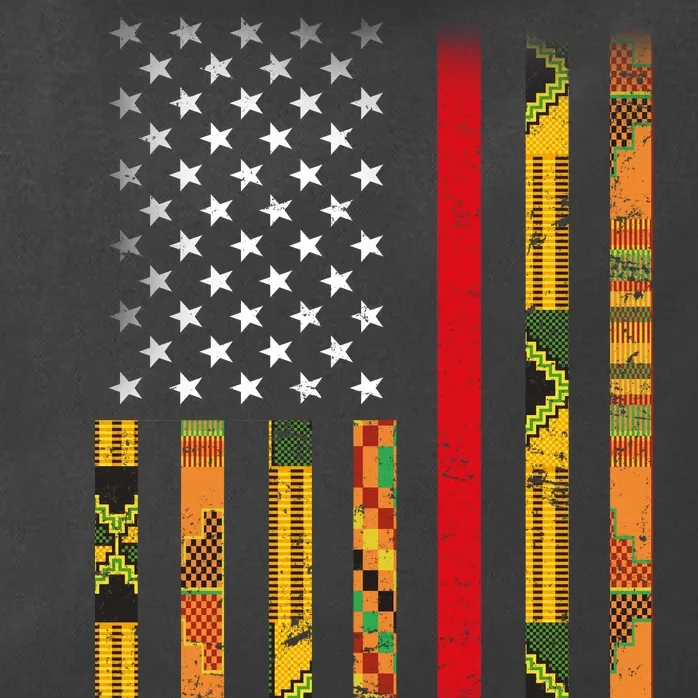 Kente US African American Flag Zip Tote Bag