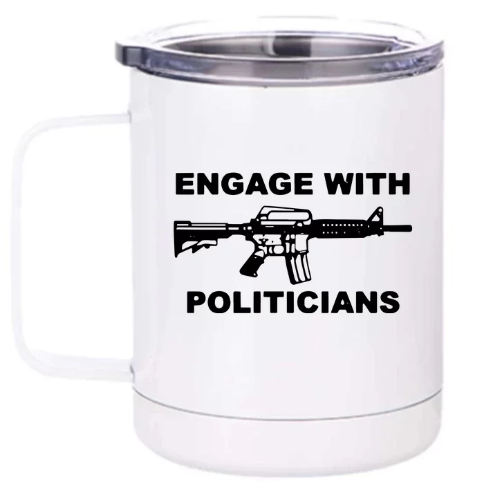 Krime Engage With Politicians Front & Back 12oz Stainless Steel Tumbler Cup