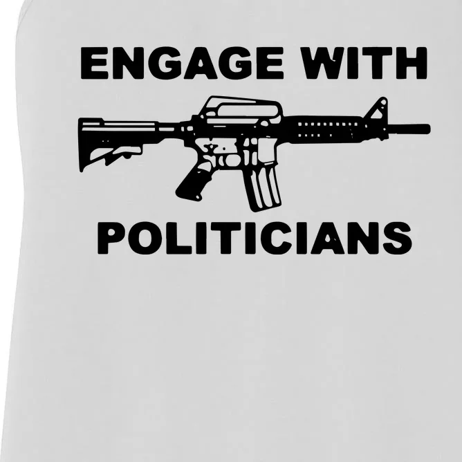 Krime Engage With Politicians Women's Racerback Tank