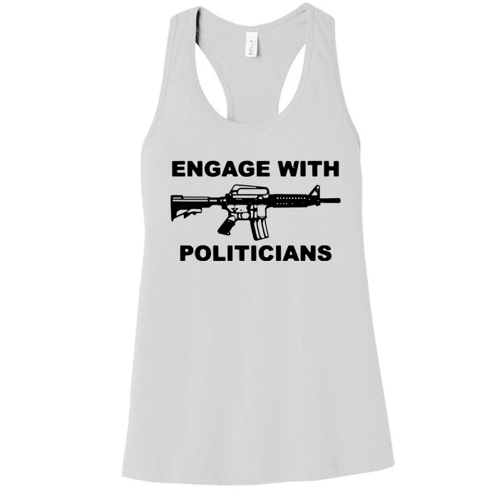 Krime Engage With Politicians Women's Racerback Tank