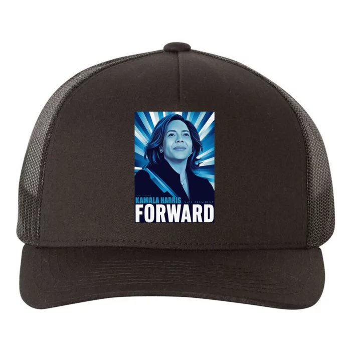 Kamala Forward 2024 Presidential Election President Harris Yupoong Adult 5-Panel Trucker Hat