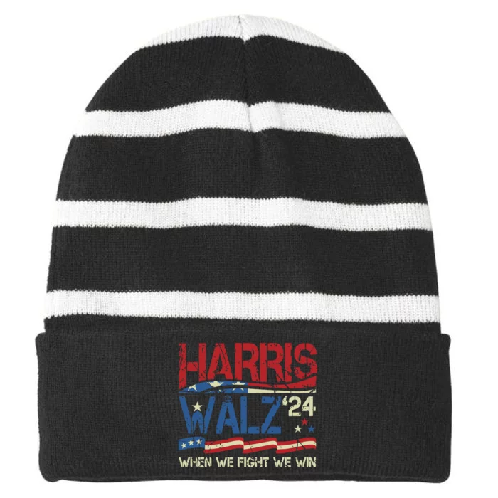 Kamalaharris Forward 2024 Kamalaharris Forward Striped Beanie with Solid Band