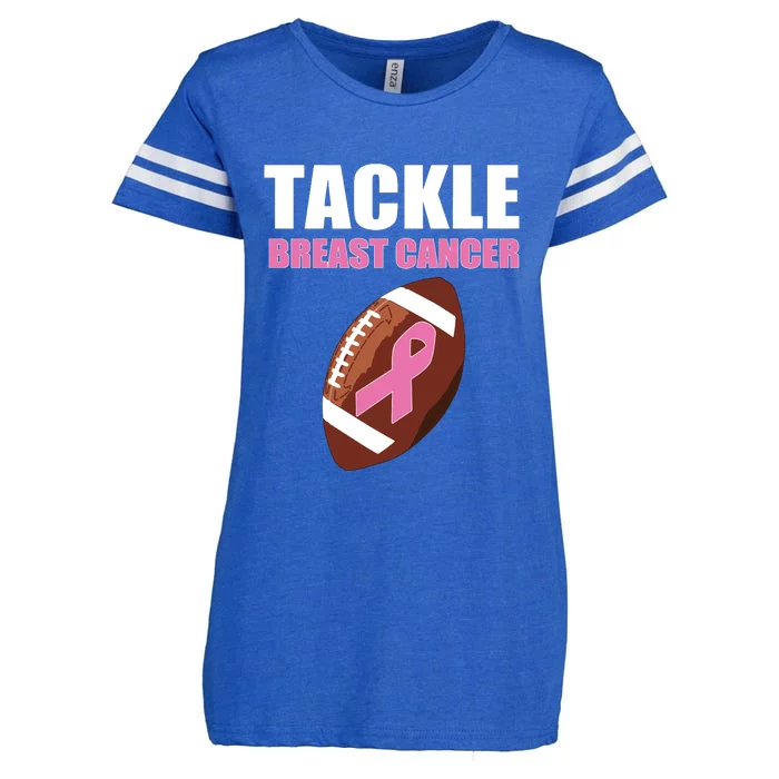 Kids Football Breast Cancer Awareness Pink Ribbon For Boy Girl Enza Ladies Jersey Football T-Shirt