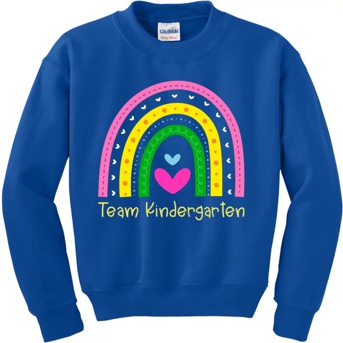 Kindergarten Funny Back To School Rainbow Team Kindergarten Gift Kids Sweatshirt