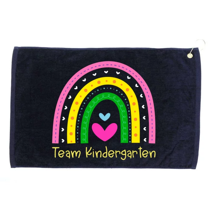 Kindergarten Funny Back To School Rainbow Team Kindergarten Gift Grommeted Golf Towel