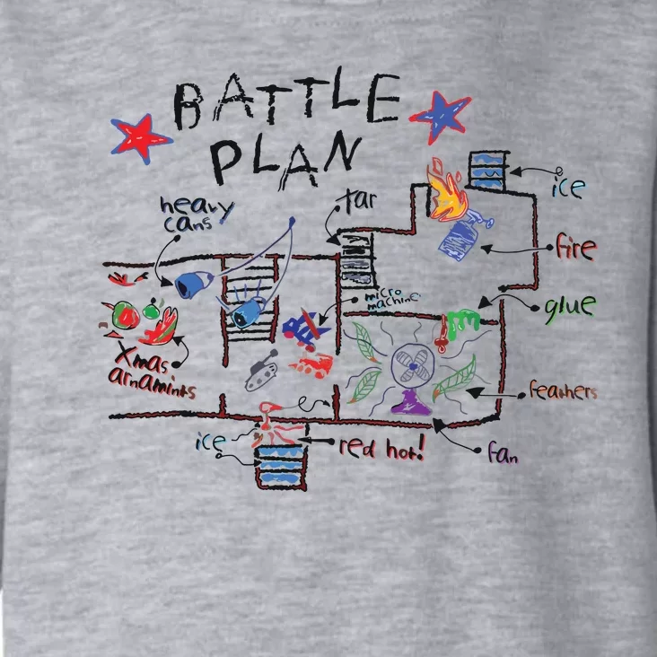 Kids Funny Battle Plan Christmas Home Hand Dawn Alone Xmas Toddler Hoodie