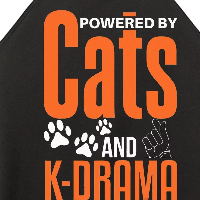 K-Drama Funny Cat Lover K-Pop Lover Korean Drama Women’s Perfect Tri Rocker Tank