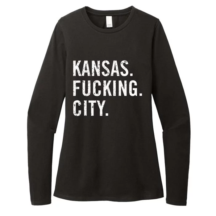 Kansas Fucking City Funny Kansas City Pride Gift Idea Womens CVC Long Sleeve Shirt