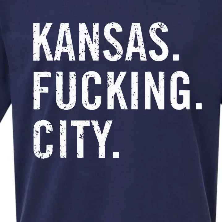 Kansas Fucking City Funny Kansas City Pride Gift Idea Sueded Cloud Jersey T-Shirt