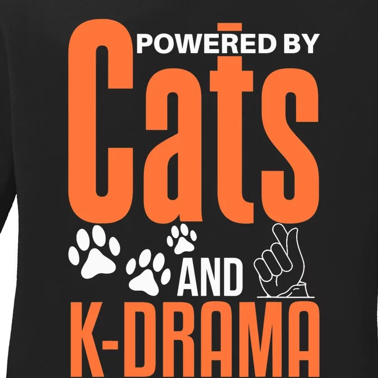 K-Drama Funny Cat Lover K-Pop Lover Korean Drama Ladies Long Sleeve Shirt