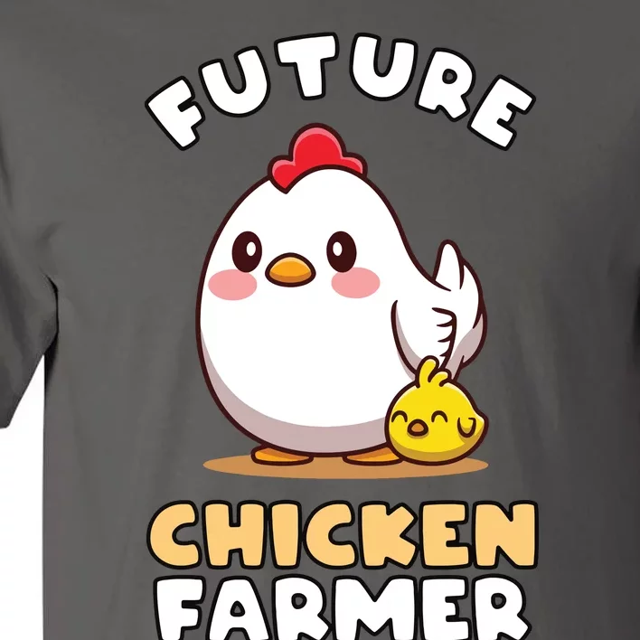 Kids Future Chicken Farmer Gift For Farmer Kids Tall T-Shirt