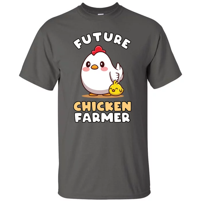 Kids Future Chicken Farmer Gift For Farmer Kids Tall T-Shirt