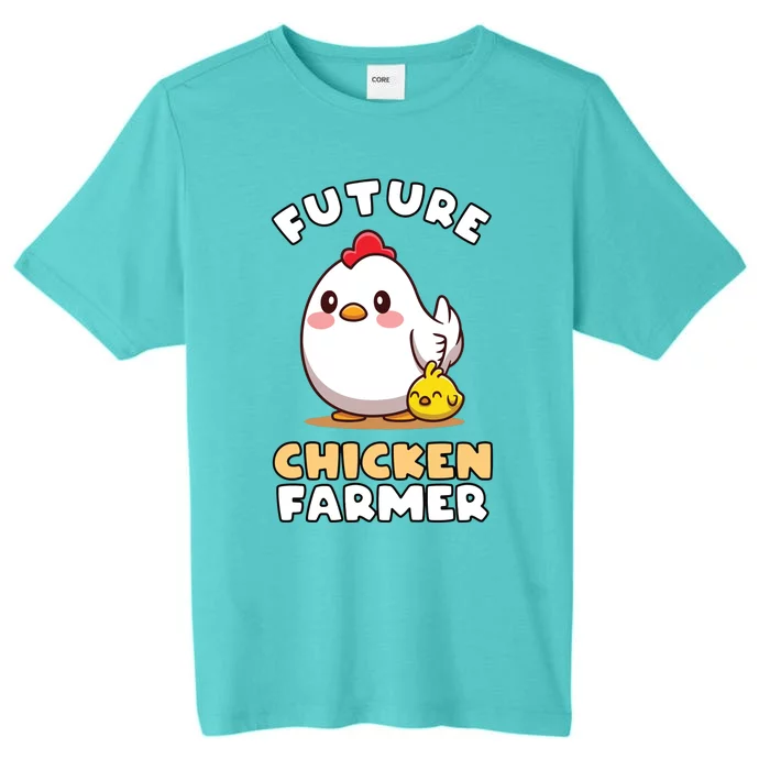 Kids Future Chicken Farmer Gift For Farmer Kids ChromaSoft Performance T-Shirt