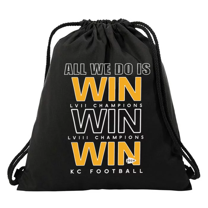 Kc Football Champions Drawstring Bag