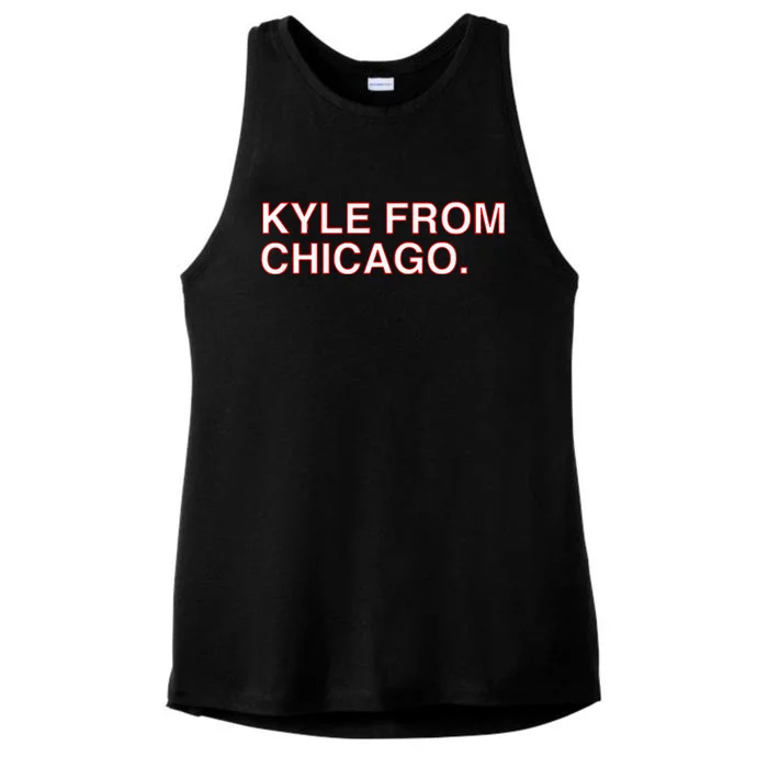 Kyle From Chicago Ladies Tri-Blend Wicking Tank