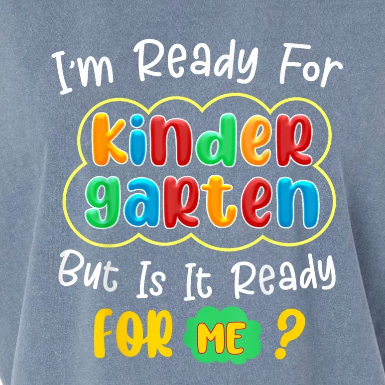 Kids First Day Of Kindergarten Funny Back To School Boy Girl Garment-Dyed Women's Muscle Tee