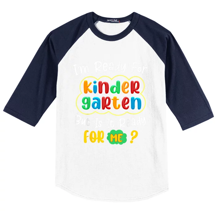 Kids First Day Of Kindergarten Funny Back To School Boy Girl Baseball Sleeve Shirt