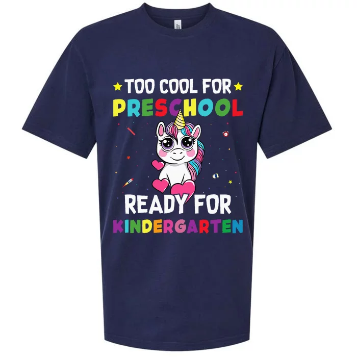 Kindergarten First Day Of Kindergarten Unicorn Sueded Cloud Jersey T-Shirt