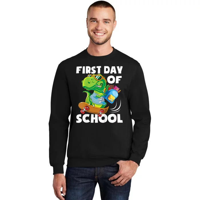 Kids First Day Of School Student Dino Kindergarten Sweatshirt