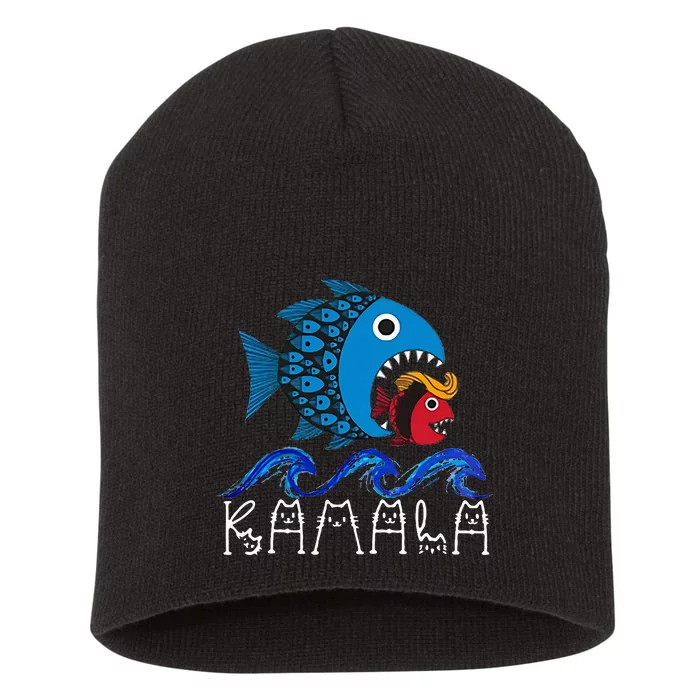 Kamala Fish Eat Fish Short Acrylic Beanie