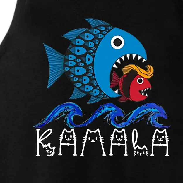 Kamala Fish Eat Fish Ladies Tri-Blend Wicking Tank