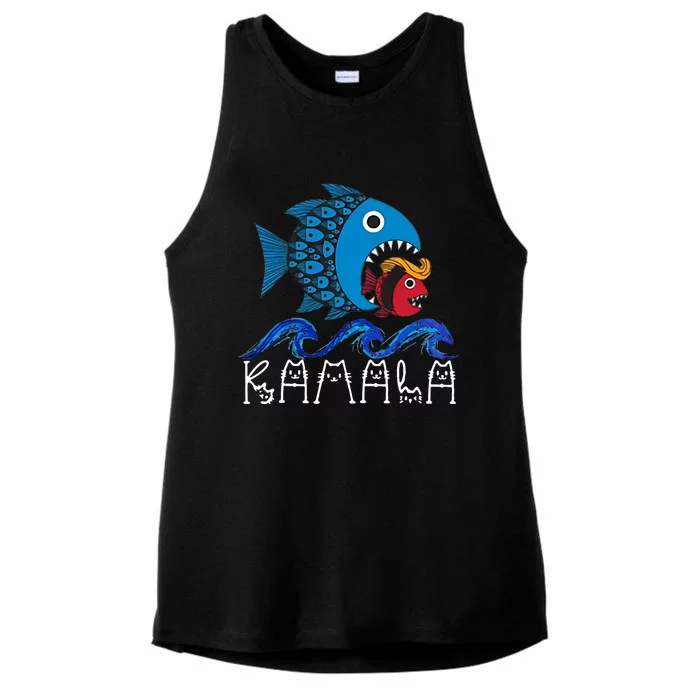 Kamala Fish Eat Fish Ladies Tri-Blend Wicking Tank