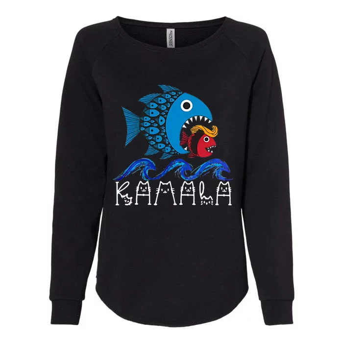 Kamala Fish Eat Fish Womens California Wash Sweatshirt